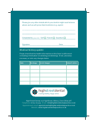 Confidential Medical History Form - High Street Dental, Page 3