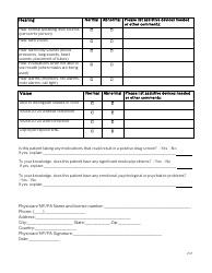 Pre-admission Physical Examination Form - Iupuc, Page 2