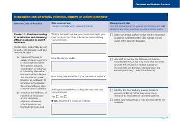 Form J001567 Licensee Risk Assessment and Management Plan Template - South Australia, Australia, Page 15