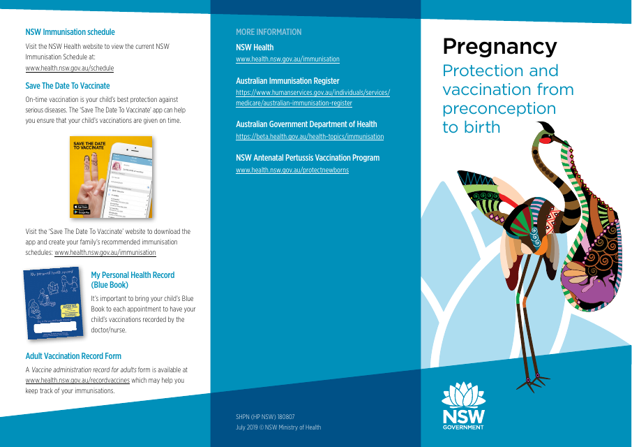 Pregnancy Immunisation Schedule - New South Wales, Australia Download Pdf