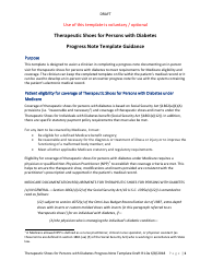 Document preview: Therapeutic Shoes for Persons With Diabetes Progress Note Template