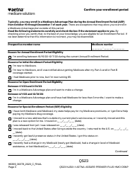 Aetna Assure Premier Plus Plan (HMO D-Snp) Individual Enrollment Request Form, Page 5