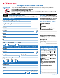 Document preview: Prescription Reimbursement Claim Form