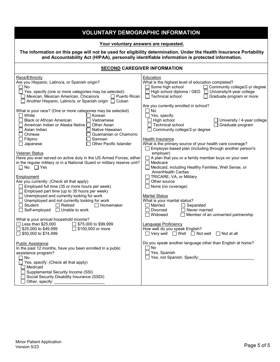 Minor Patient Application for the Therapeutic Use of Cannabis - New Hampshire, Page 7