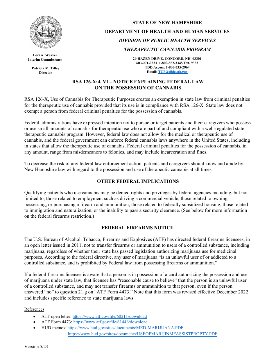 Patient Application for the Therapeutic Use of Cannabis - New Hampshire, Page 2