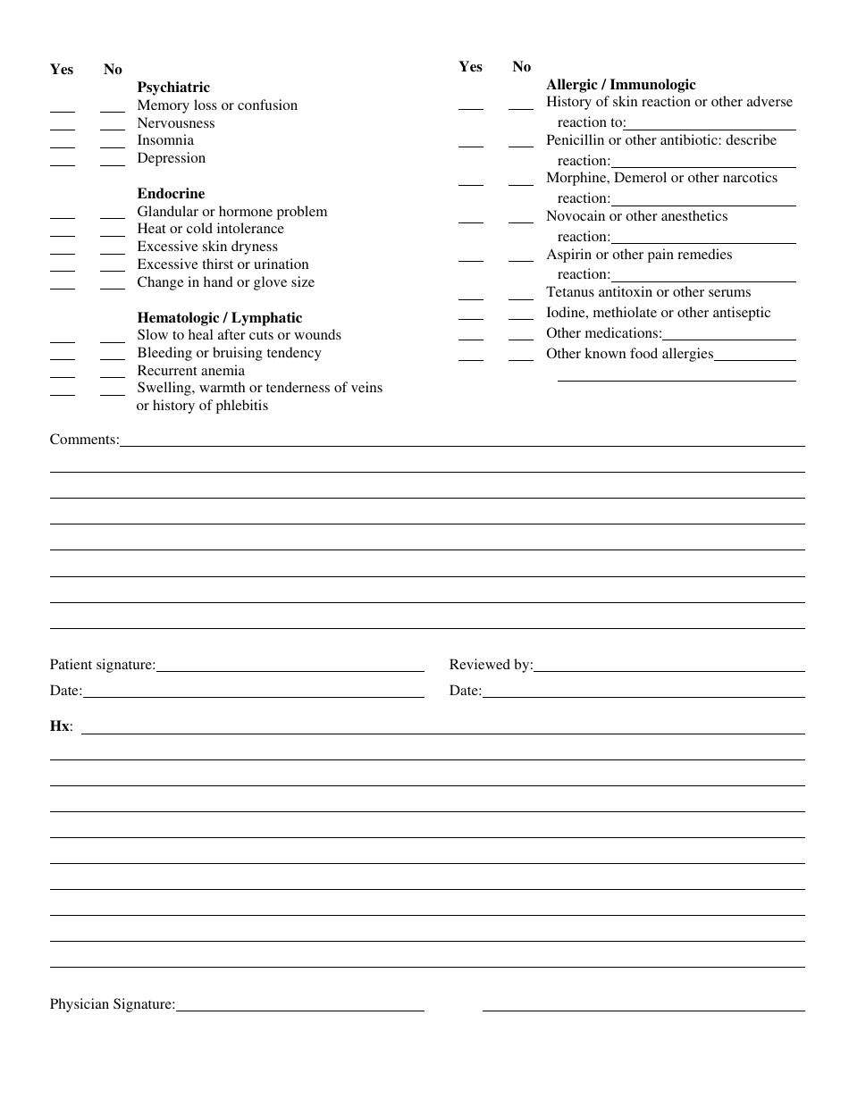 New Patient Health Questionnaire - Mivc, Page 4