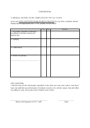 Pre-employment Medical Report Form for Student Care Centre (Scc) Staff - Singapore, Page 2