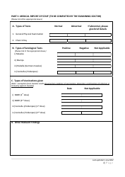 Pre-employment Medical Report Form for Early Childhood Development Centre Staff and Education Service Providers - Singapore, Page 4