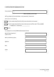 Pre-employment Medical Report Form for Early Childhood Development Centre Staff and Education Service Providers - Singapore, Page 5