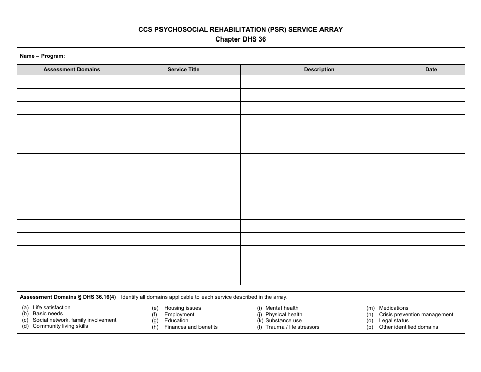 Form F-00482 Comprehensive Community Services (Ccs) for Persons With Mental Disorders and Substance Use Disorders Initial Certification Application - Chapter DHS 36 - Wisconsin, Page 24