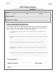 Document preview: Form 7B Staff Medical Report - North Carolina