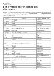 List of Latin Medical Abbreviations - Wikipedia