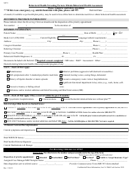 Form MH731 Behavioral Health Screening Form to Obtain Behavioral Health Assessment - County of Los Angeles, California