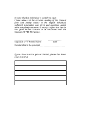 Sinovac Covid-19 Vaccination Consent and Waiver Form - Philippines, Page 3