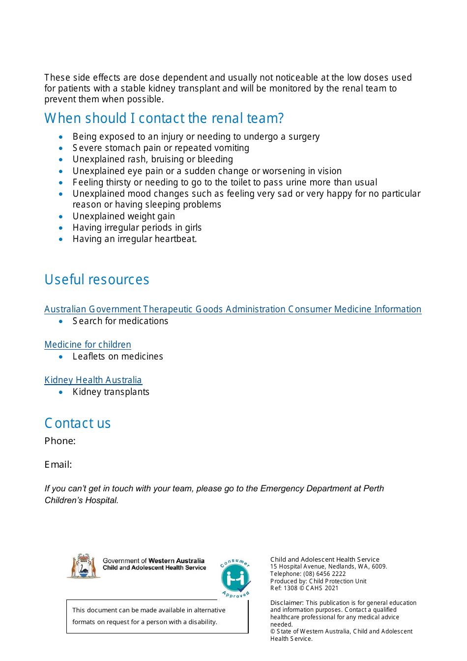 Kidney Transplant Medicine Information - Western Australia, Australia, Page 10