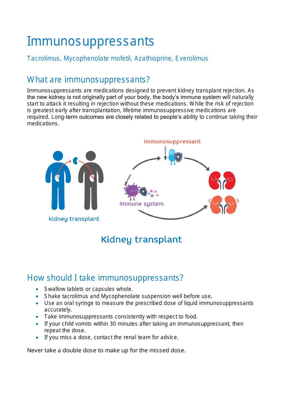Kidney Transplant Medicine Information - Western Australia, Australia, Page 2