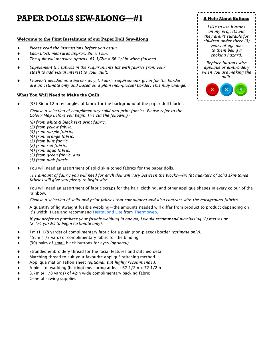 Paper Dolls Sew-Along Templates - Antonie Alexander, the Red Boot Quilt Company, Page 4