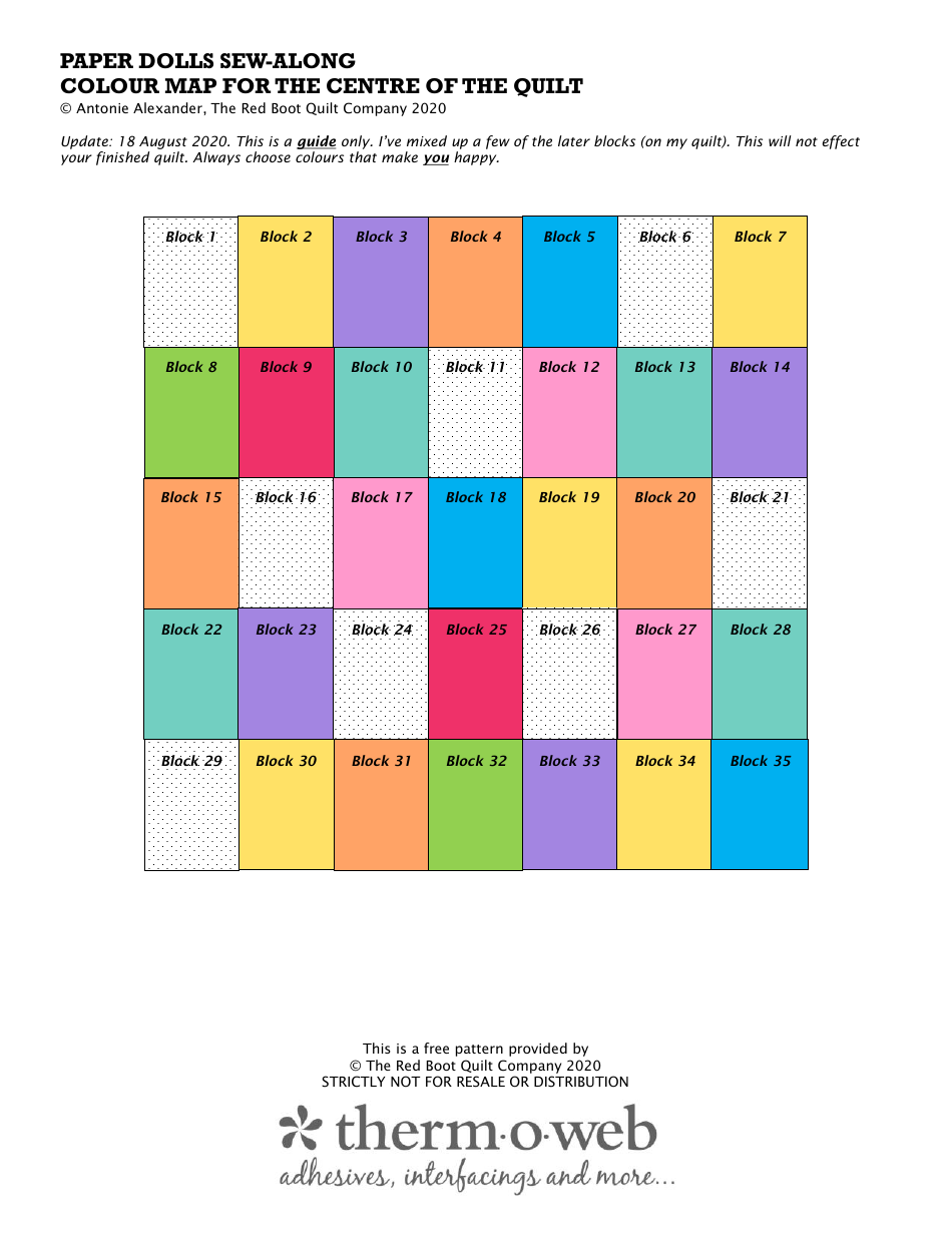 Paper Dolls Sew-Along Templates - Antonie Alexander, the Red Boot Quilt Company, Page 5