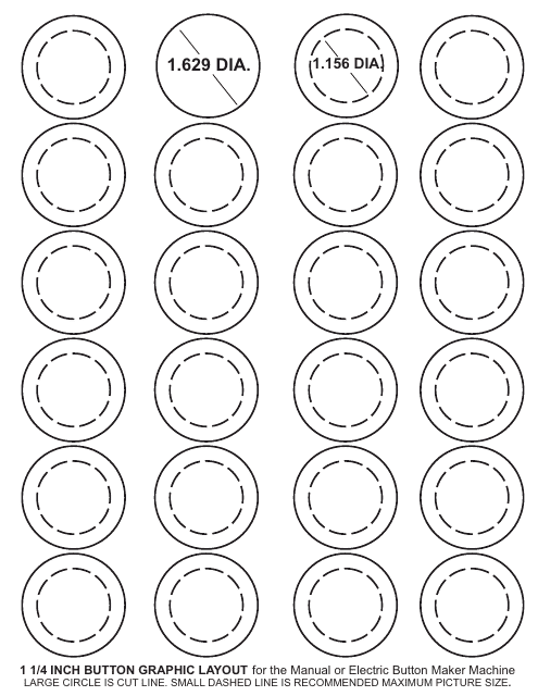 1 1/4 Inch Button Graphic Layout