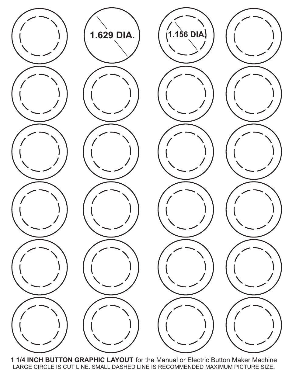 1 14 Inch Button Graphic Layout Download Printable Pdf Templateroller 5727