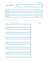 Document preview: Daily Planner Template - Blue