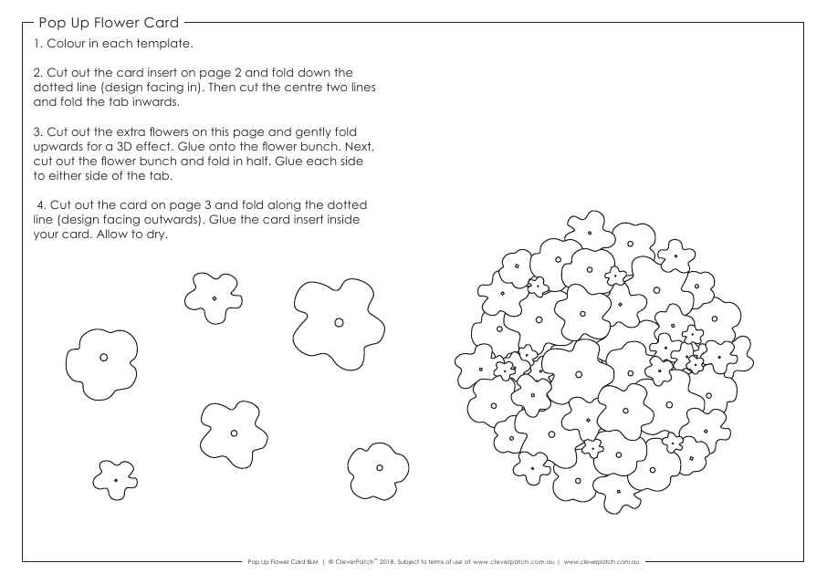 Mother's Day Pop up Flower Card Template