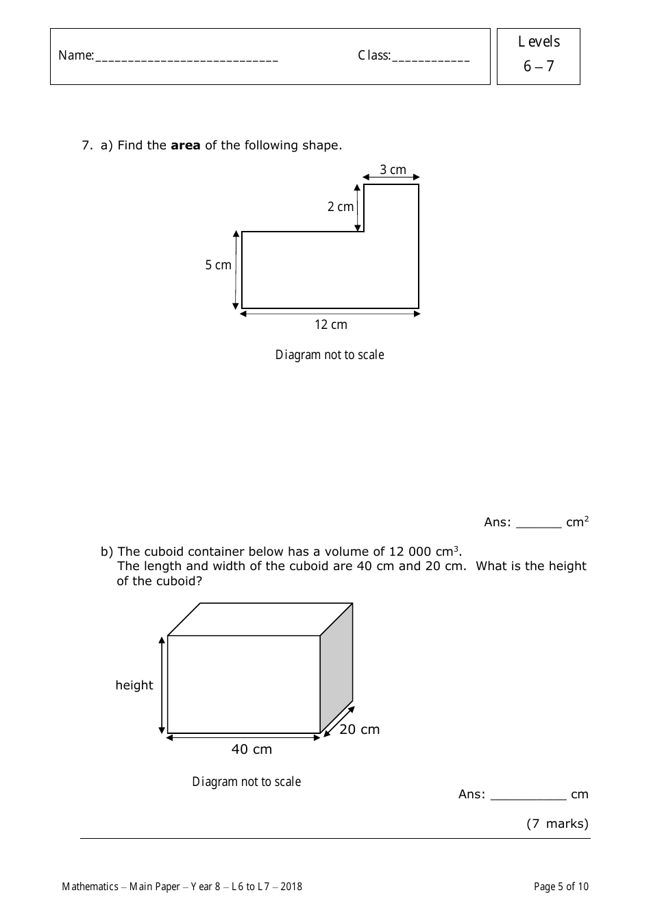 Annual Examinations for Middle Schools 2018, Page 5