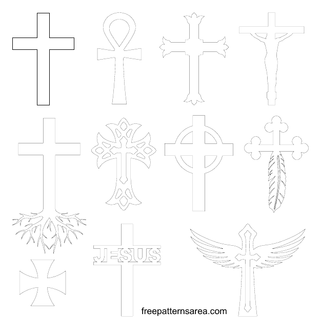 Cross Outline Templates preview image