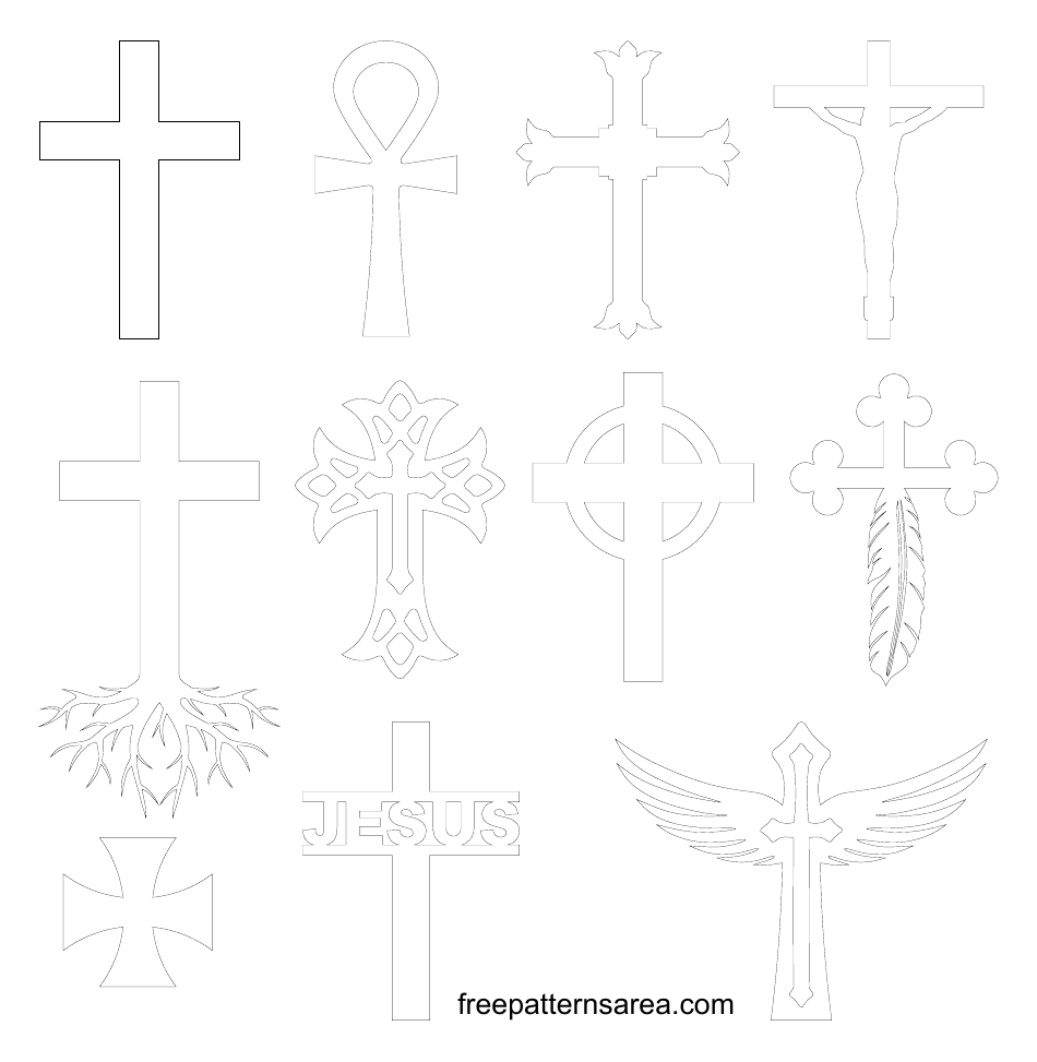 Cross Outline Templates preview image