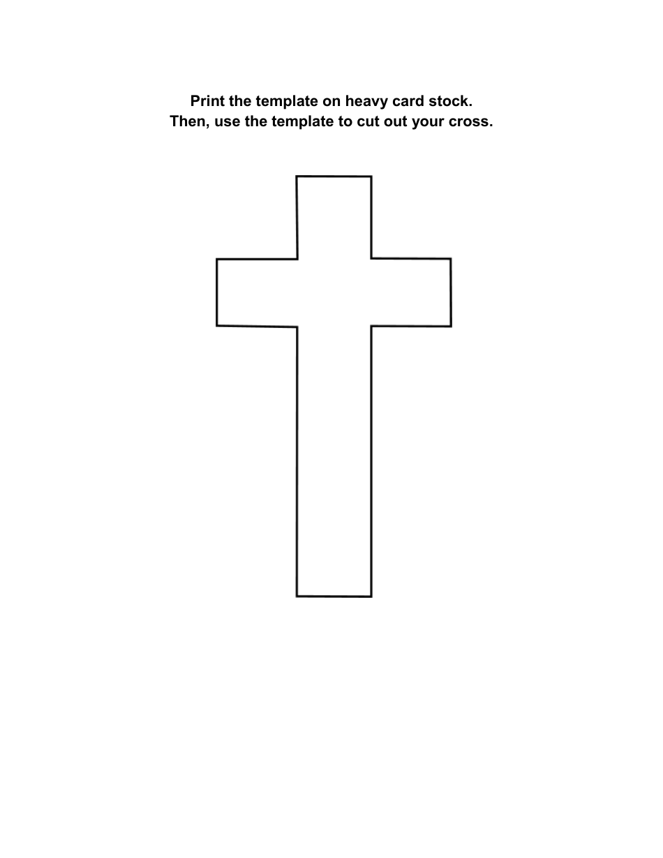 Cross Template Small Download Printable PDF Templateroller