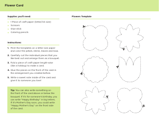 Document preview: Flower Card Template