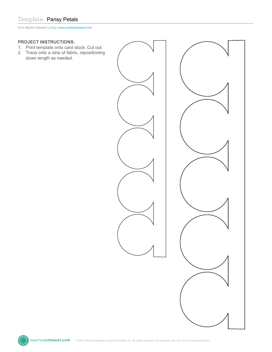 Pansy Petal Templates - Martha Stewart Living Omnimedia Download ...