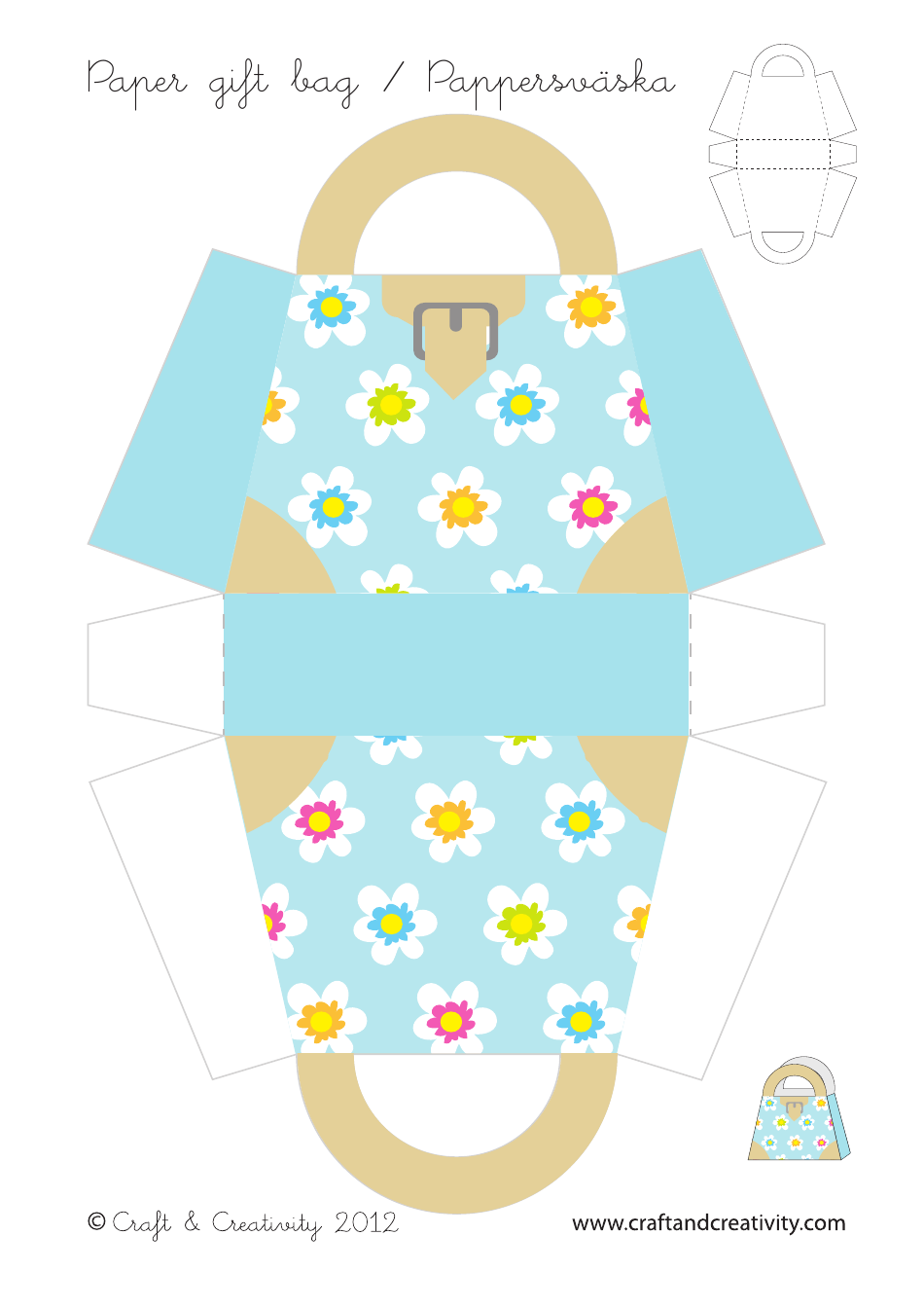 Paper Gift Hand Bag Templates, Page 4