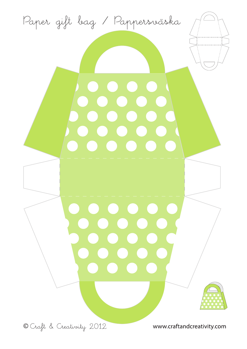 Paper Gift Hand Bag Templates, Page 5