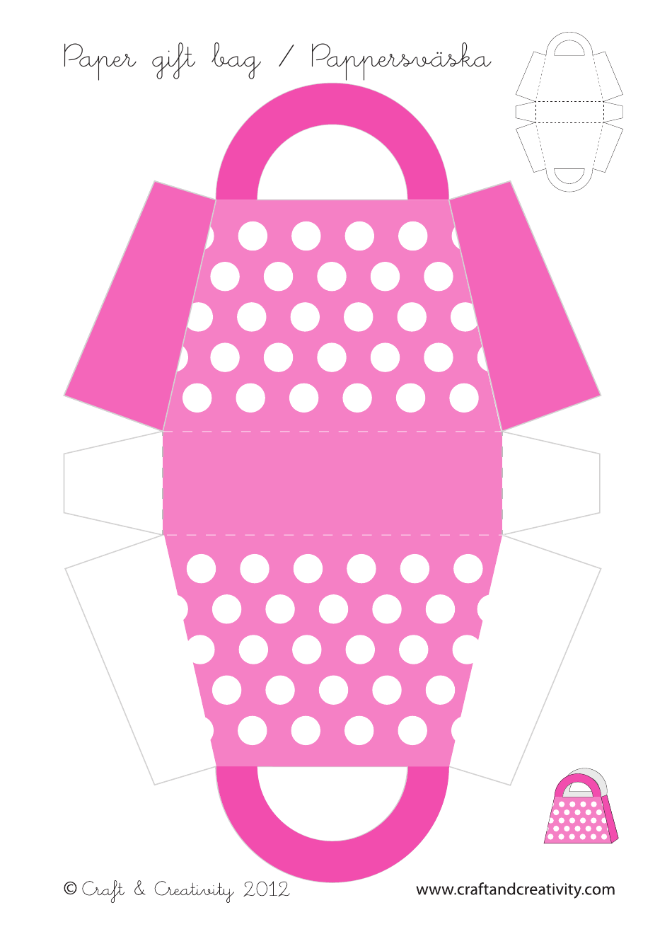 Paper Gift Hand Bag Templates, Page 6