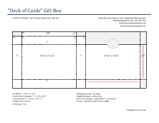 Document preview: Deck of Cards Gift Box Template