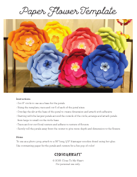 Document preview: Paper Flower Templates - Close to My Heart