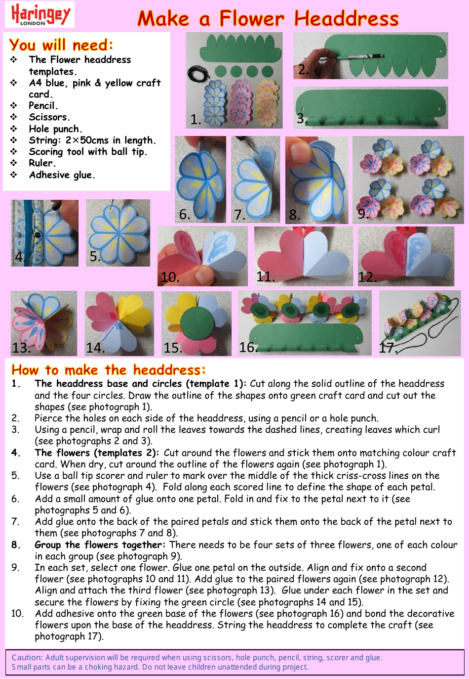 Paper Flower Headdress Templates Download Printable PDF Templateroller