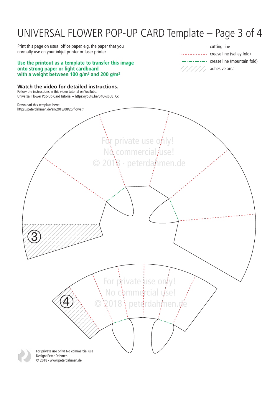 Flower Pop-Up Card Templates - Peter Dahmen, Page 3
