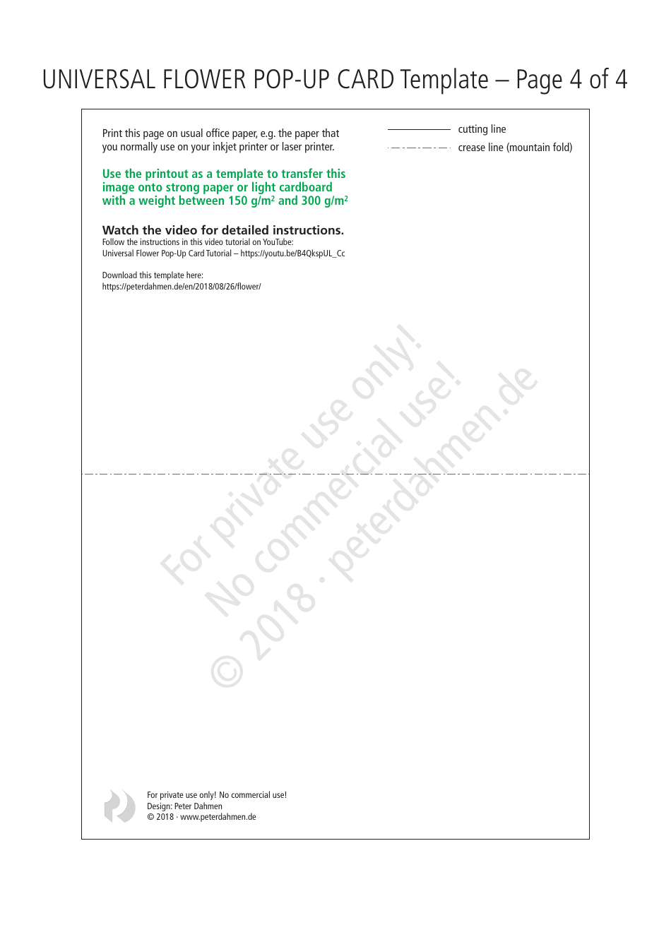 Flower Pop-Up Card Templates - Peter Dahmen, Page 4