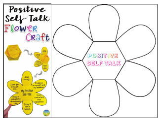 Document preview: Positive Self Talk Flower Craft Template