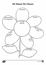 Document preview: All About Me Flower Template