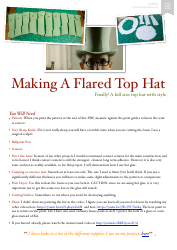 Document preview: Flared Top Hat Craft Templates - Lostwax Designs