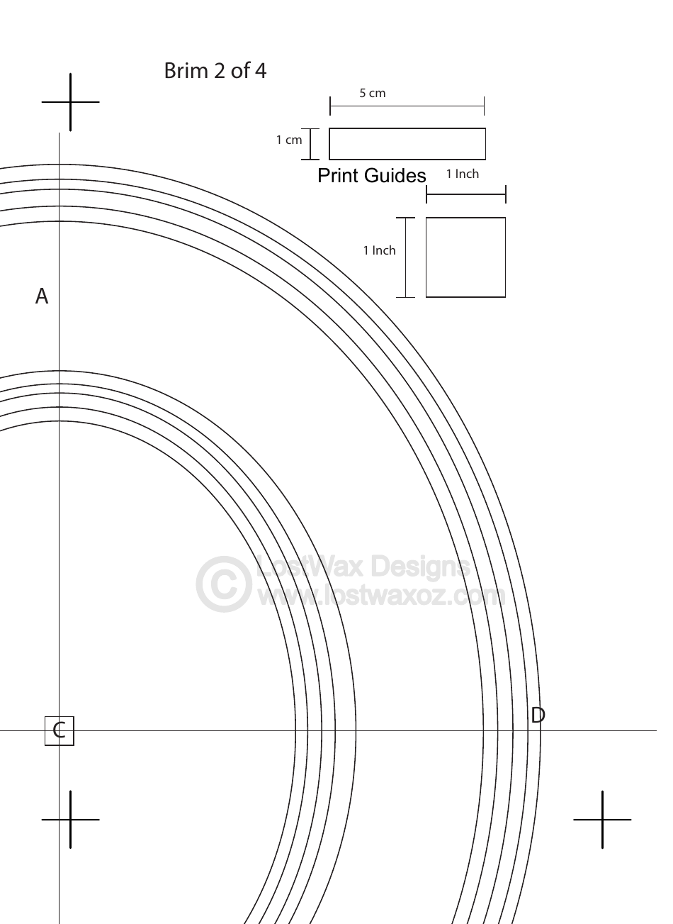 Flared Top Hat Craft Templates - Lostwax Designs Download Printable PDF ...