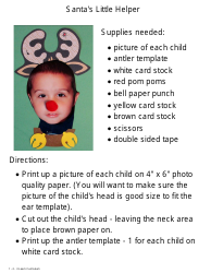Document preview: Reindeer Antlers Photo Decoration Templates