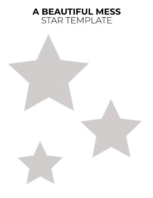 Star Template Grey - Free PDF Word and Excel Formats