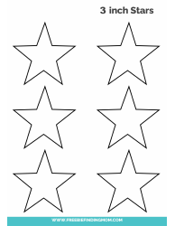 Document preview: 3-inch Star Templates