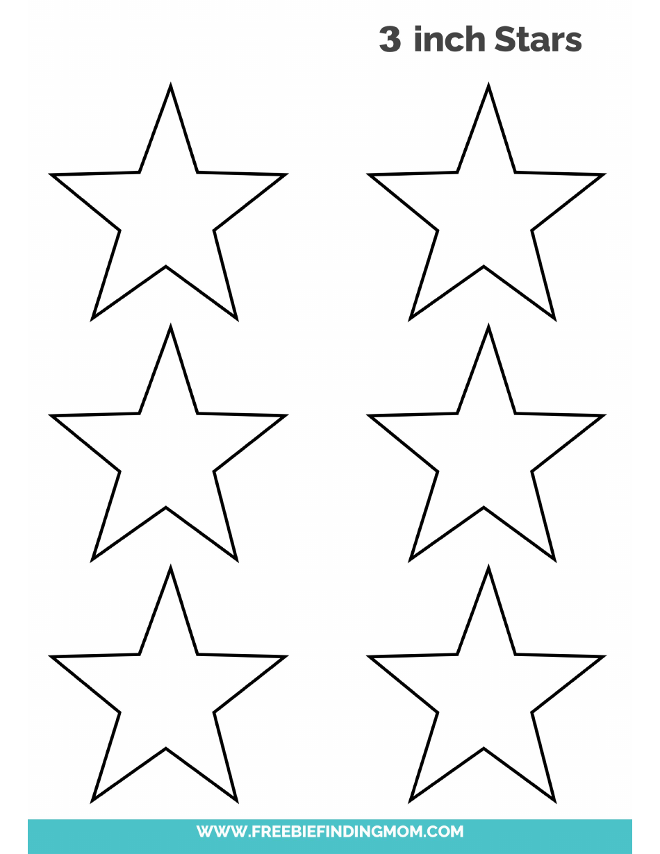 3-inch Star Templates Download Printable PDF | Templateroller