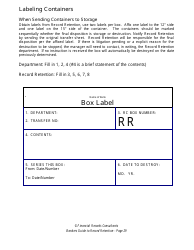 Document preview: Box Label Template - Financial Records Consultants