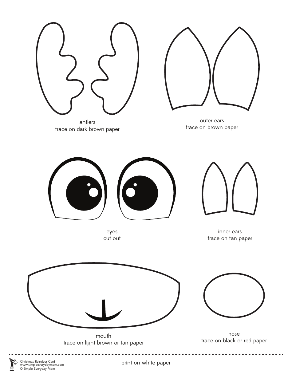 Paper Reindeer Card Templates - Simple Everyday Mom, Page 3